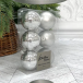 Набор пластиковых шаров Парис 80 мм., серебро, 6 шт., Christmas DeLuxe (87562)