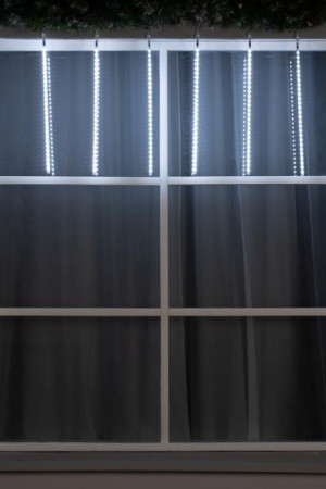 Гирлянда Сосульки 2.5×0.5 м., IP65, прозрачная нить, 288 белых LED с эффектом стекания, 12 В., Luazon Lighting (5248337)