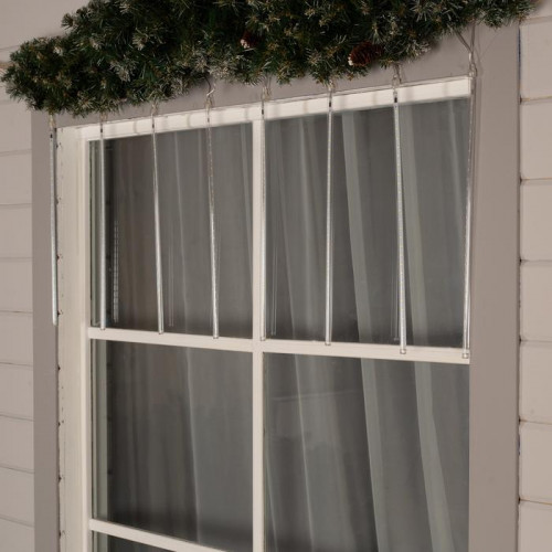 Гирлянда Сосульки 2.5×0.5 м., IP65, прозрачная нить, 288 белых LED с эффектом стекания, 12 В., Luazon Lighting (5248337)