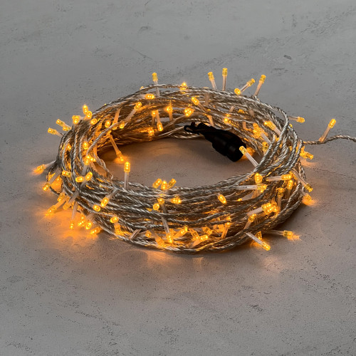 Светодиодная гирлянда с возможностью динамики 20 м., 200 желтых LED ламп, 24V., прозрачный силиконовый провод, IP65, Beauty Led (EST200-3W10-1Y) в Санкт-Петербурге