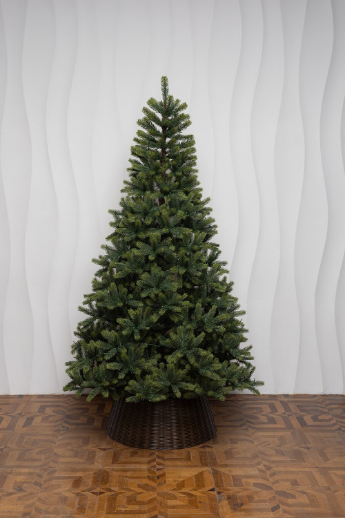 Искусственная елка Рождественская 210 см., 100% литая хвоя., 570 теплых белых Led ламп, ЕлкиТорг (63210)