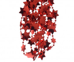Бусы пластиковые Звезды 270 см красные, Kaemingk (000466)