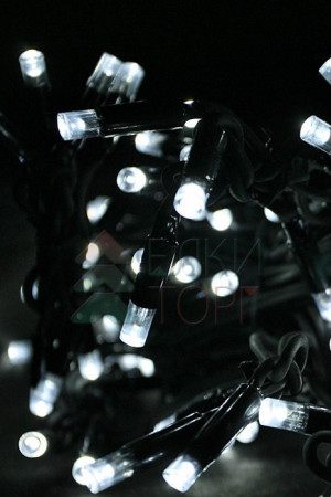 Светодиодная бахрома Sealed 3,2*0,9 м., 220V., 232 холодных белых LED ламп, черный каучук, Beauty Led (LL232-1-2W)