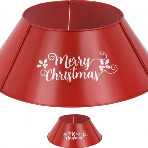 Декорация для основания елки Веселое рождество 45x45x16 см., красный, Koopman (575900060/2)