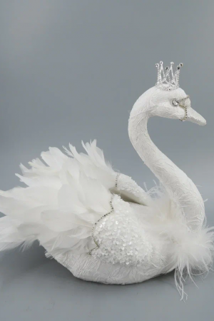 Декоративная фигура Лебедь белая 38*20*38 см., пенопласт, Christmas DeLuxe (14292)