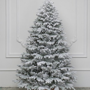 Искусственная елка Александрийская заснеженная 240 см., 100% литая хвоя, ЕлкиТорг (192240)