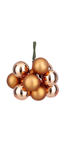 Гроздь стеклянных шаров Ягодный хоровод 2 см., 10 шт., песочный,  Christmas De Luxe (87657/1) в Белгороде
