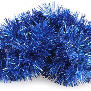 Мишура цвет голубой, диаметр 50 мм., длина 2 м., ЕлкиТорг (M50blue)