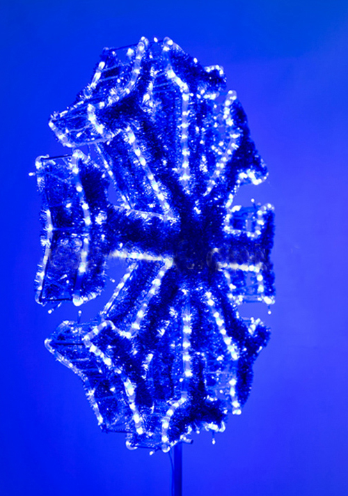 Макушка Снежинка Стандарт 50 см. для елей высотой от 3 до 6 м., синяя, Green Trees (sn-50blue)