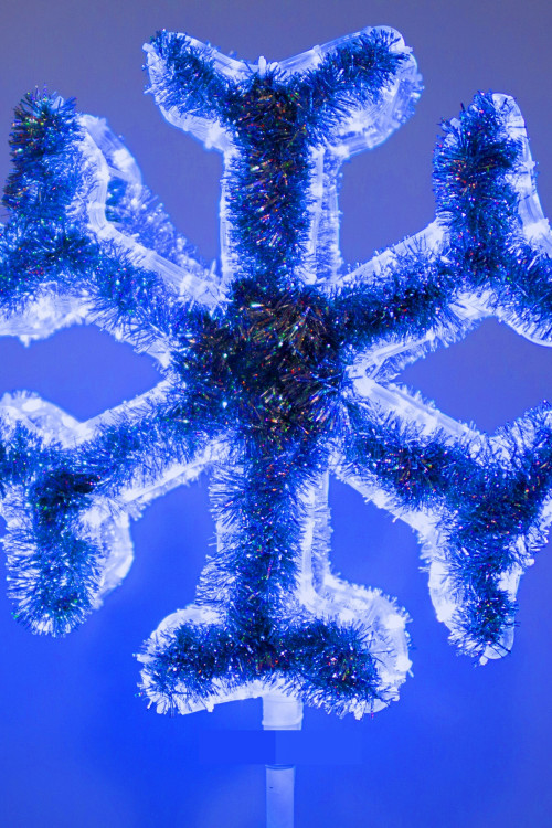 Макушка Снежинка Стандарт 50 см. для елей высотой от 3 до 6 м., синяя, Green Trees (sn-50blue)