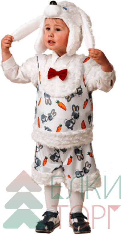 Карнавальный костюм "Зайчонок Плутишка", 28 размер, рост 104-110 см.