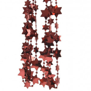 Бусы пластиковые Звезды 270 см бордо, Kaemingk (000467)