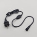 Кабель питания 1,5 м. с выпрямителем для каучуковых и ПВХ нитей 220В., провод черный Каучук, IP65, LTC (LLC-1-3A)
