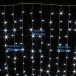 Занавес с мерцающим диодом 1.5*1.5 м., 220V, 160 холодных белых LED ламп, соединяемый, прозрачный провод, Winner (w.03.5T.160+) в Санкт-Петербурге