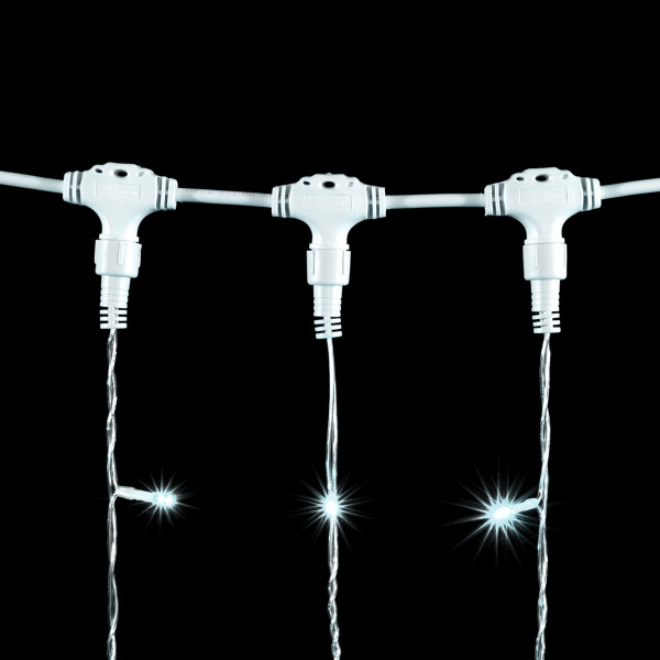 Светодиодный мерцающий занавес 1*6 м, 220V., 600 холодных белых LED ламп, прозрачный ПВХ, Beauty Led (PCL601BL-10-2W)