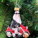 Елочное украшение Дед Мороз-байкер, стекло, 1 шт., Витус (А317)