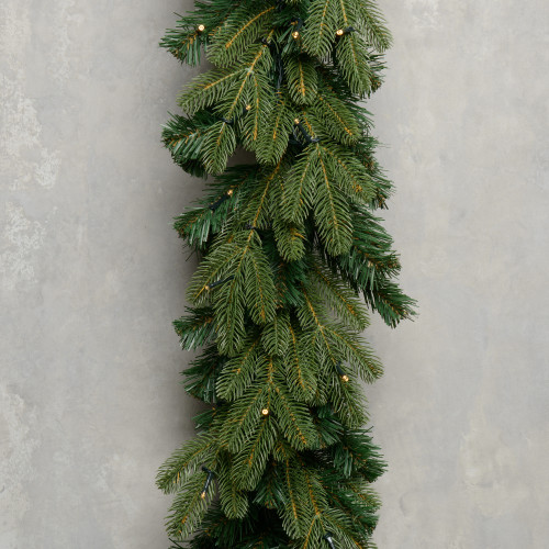 Хвойная гирлянда Парижанка 270*30 см., 60 теплых-белых LED ламп, Литая хвоя+ПВХ, ЕлкиТорг (23057)