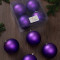 Набор пластиковых шаров Глория 100 мм., фиолетовый матовый, 4 шт., ЕлкиТорг (150410)