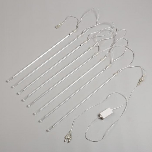 Гирлянда Сосульки 2.5×0.5 м., IP65, прозрачная нить, 288 теплых белых LED с эффектом стекания, 12 В., Luazon Lighting (5248338)