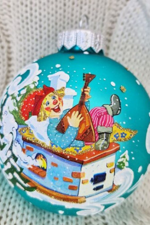 КУ-80-244033 Стеклянный шар Емеля на печи 80 мм., Коломеев