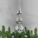 Елочная стеклянная макушка Снежные узоры 31 см., серебро, Christmas DeLuxe (13171)  в Санкт-Петербурге