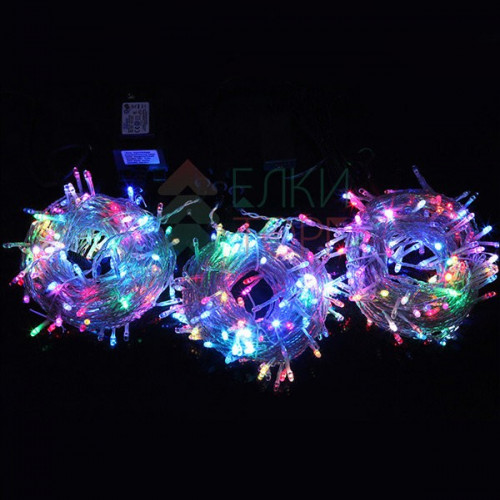 Комплект гирлянды на деревья 60 м., 3 луча по 20 м, 600 RGB ламп, прозрачный силикон, Beauty Led (KDD600-10-1RGB)