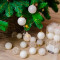 Набор пластиковых шаров Белль 60 мм, белый пух, 16 шт, Kaemingk (020857)