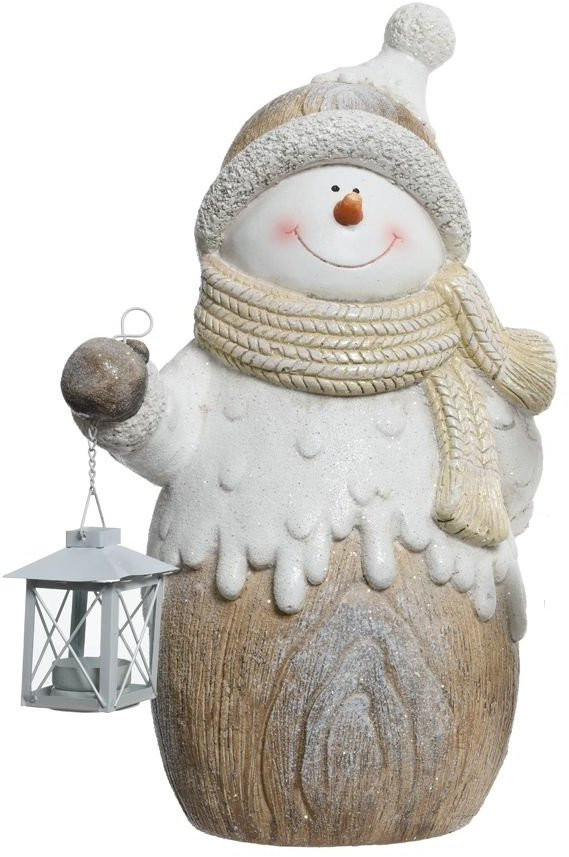 Декоративная фигура Снеговик с фонариком 23*29*50 см, Kaemingk (535629/1)