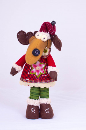 Новогоднее украшение &quot;Лось&quot; в красном, войлок h-38 см (ADA1338005A)