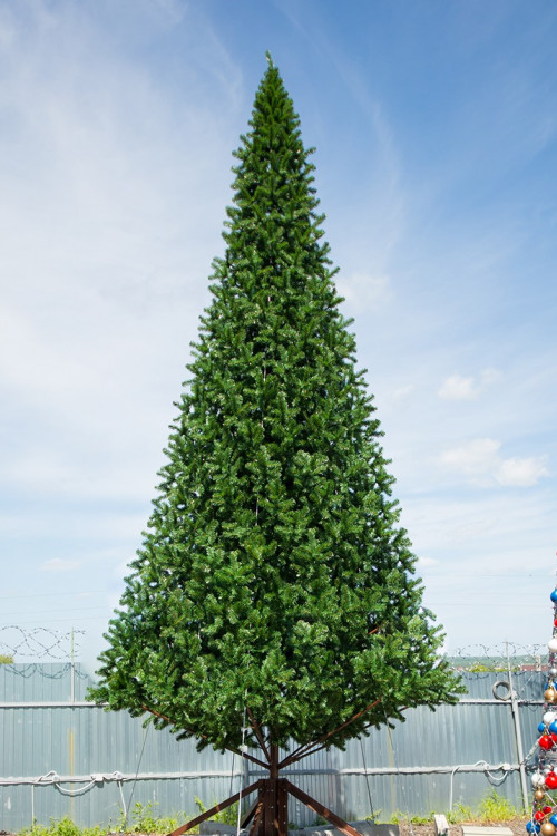 Уличная искусственная елка Альпийская зеленая 7 м., ствольная, ПВХ, Green Trees (GT7APVC)