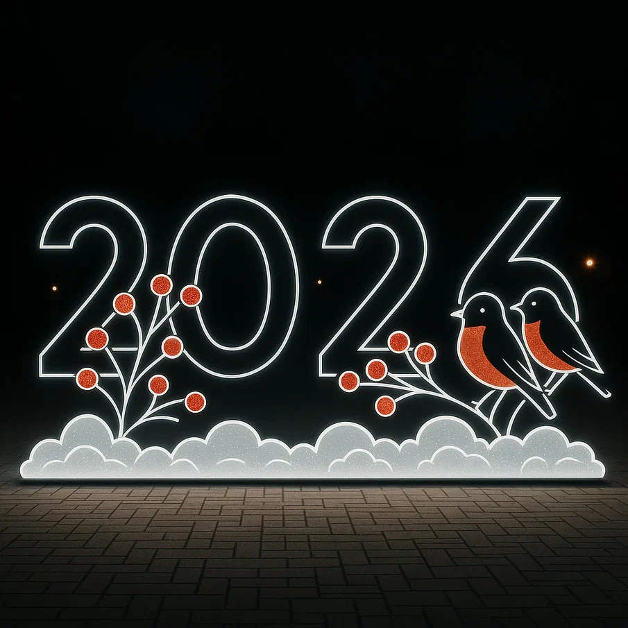 Светодиодные цифры "2026" 200 см., Сад Радости (SR018) в Шахты