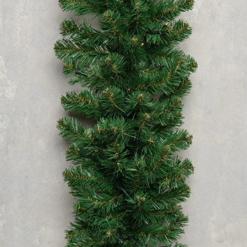 Хвойная гирлянда Звездная 270*30 см., 60 теплых-белых LED ламп, ПВХ, ЕлкиТорг (23056)