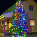 Комплект освещения Цветной каскад для елей высотой 10 м., 1920 разноцветных LED., 192 м., шаг 35 см.,  Green Trees (Kaskad10)