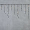 Светодиодная бахрома с колпачком 3,1*0,5 м., 120 теплых белых LED ламп, мерцание, каучуковый черный провод, LTC (LL120BLW-1-2WW)
