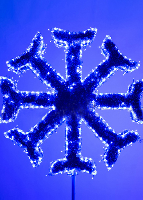 Макушка Снежинка Стандарт 100 см. для елей высотой от 6 до 12 м., синяя, Green Trees (sn-100blue)