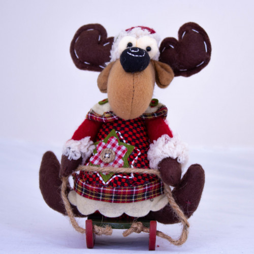 Новогоднее украшение Лось на санях 16 см, (ADA1338024A)