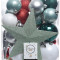 Набор елочных украшений Звездный наряд mix, 33 предмета, красный, эвкалиптовый, серебряный, Kaemingk (023336)