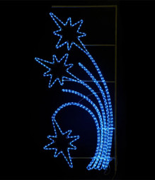 Светодиодная консоль Салют, 95*170 см., синие LED лампы, прозрачный силикон, Beauty Led (SKL9-220B)