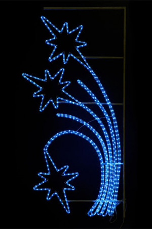 Светодиодная консоль Салют, 95*170 см., синие LED лампы, прозрачный силикон, LTC (SKL9-220B)
