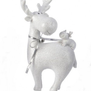 Керамическое украшение Счастливое семейство - Лосенок на спине 7*13*14 см, Kaemingk (530222/2)