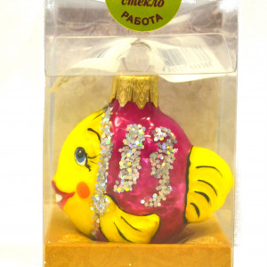 Ёлочное украшение &quot;Карась&quot; h-6 см., стекло, в подарочной упаковке (ФУП-181/16)