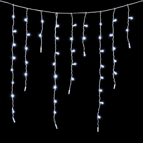  Светодиодная бахрома с колпачком 3,2 x 0,9 м белая 220В, 180 LED, провод белый ПВХ, IP65 (PIL180CAP-8-2W) в Санкт-Петербурге