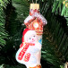Елочное украшение Снеговик с кормушкой, стекло, 1 шт., Витус (А319-красный)