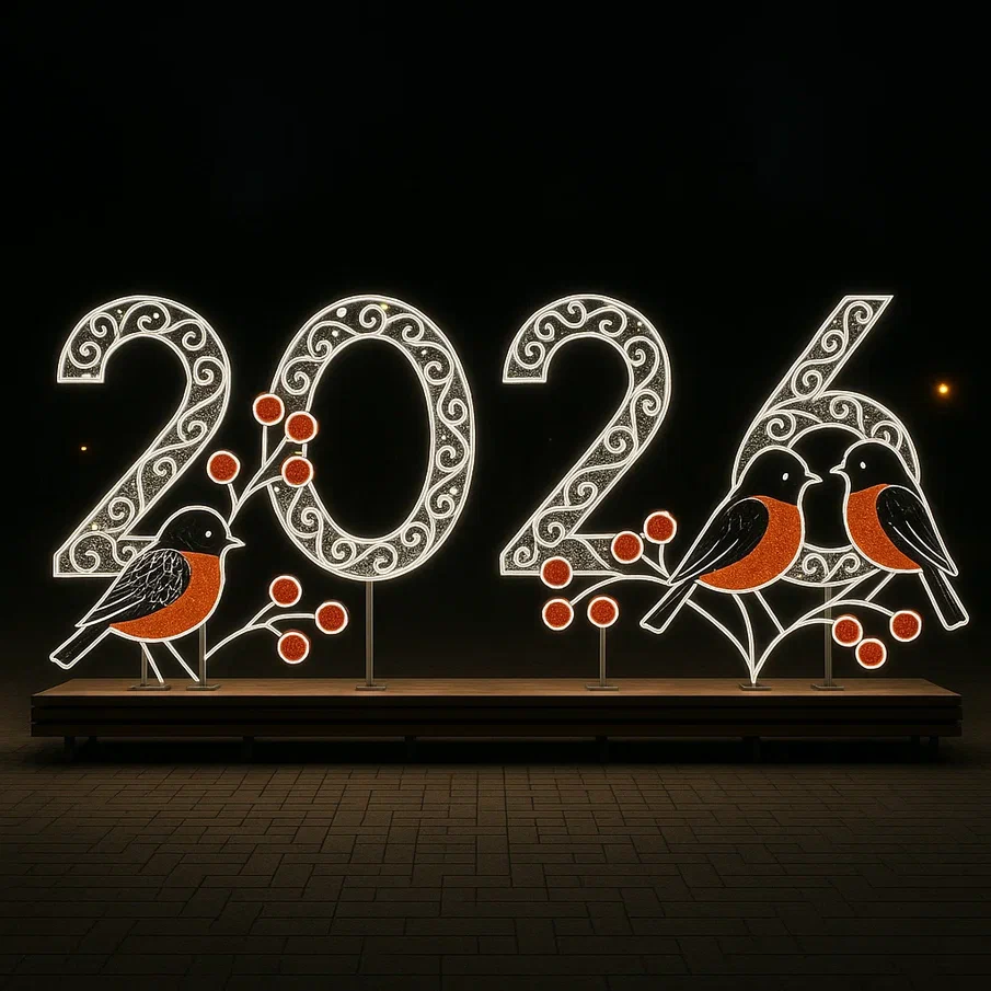 Светодиодные цифры "2026" 200 см., Сад Радости (SR019) в Шахты