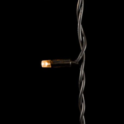 Светодиодная бахрома с колпачком 3,1*0,5 м., 120 желтых белых LED ламп, мерцание, каучуковый черный провод, Beauty Led (LL120BLW-1-2Y)