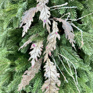 Ветвь Аканта персиково-серебристая 84 см., 1 шт., Christmas De Luxe (86669)