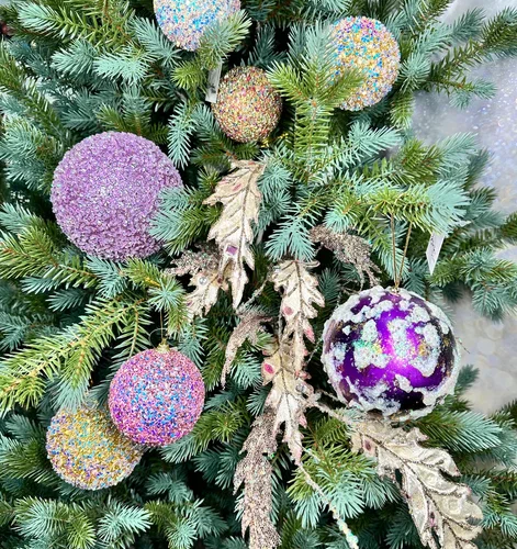 Ветвь Аканта персиково-серебристая 84 см., 1 шт., Christmas DeLuxe (86669)