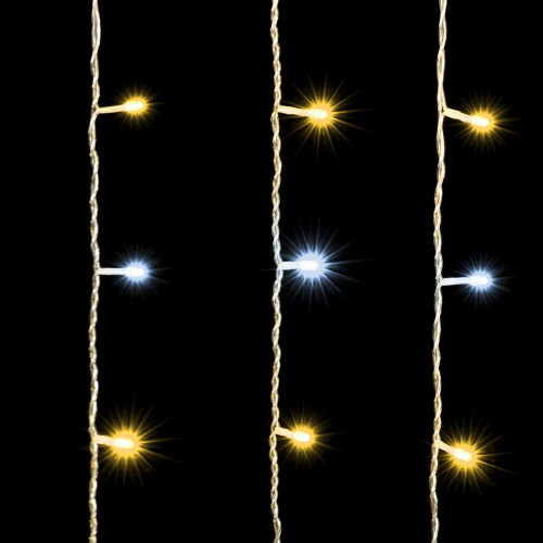 Светодиодный мерцающий занавес 1*6 м, 220V., 600 шампань LED ламп, прозрачный ПВХ, Beauty Led (PCL601BLW-10-2CH)