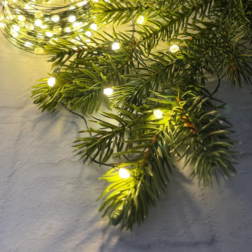 Гирлянда Капли 150 теплых белых макро ламп, 1500 см., 8 режимов, Christmas DeLuxe (87633) в Санкт-Петербурге