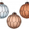 Набор стеклянных шаров  Лоренцо 80 мм, шоколадный, 3 шт, Kaemingk (061030/2)
